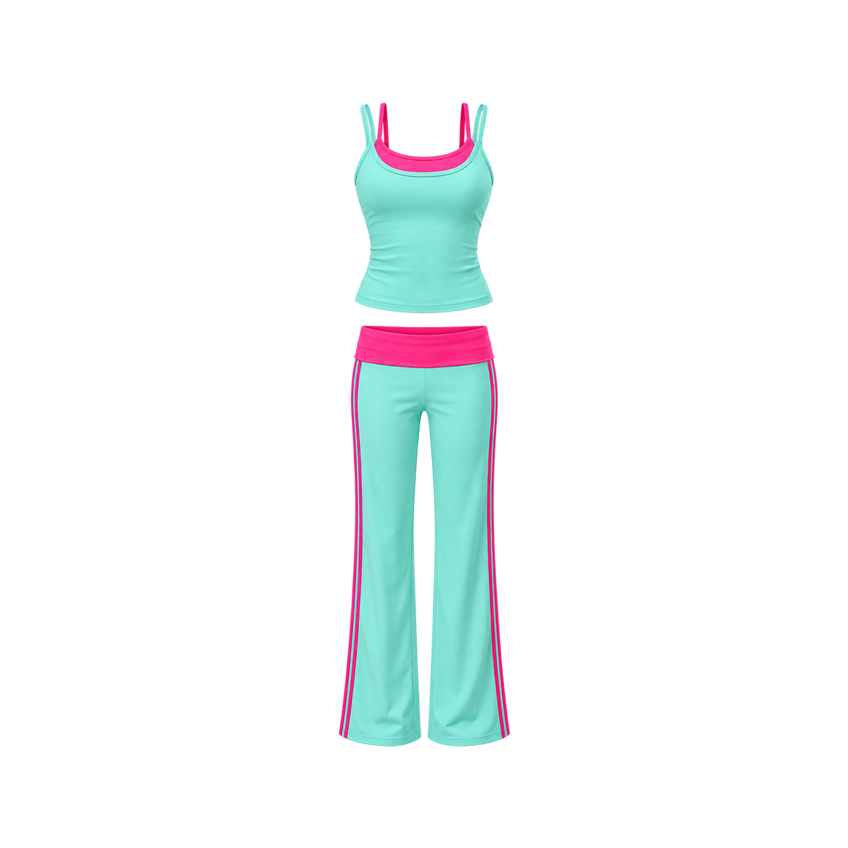 Layered Contrast Pilates Tank
