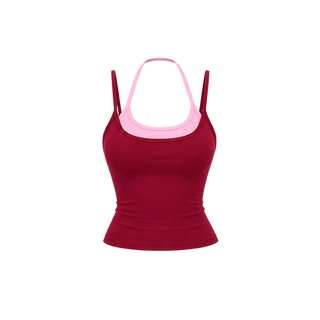 Layered Contrast Pilates Tank