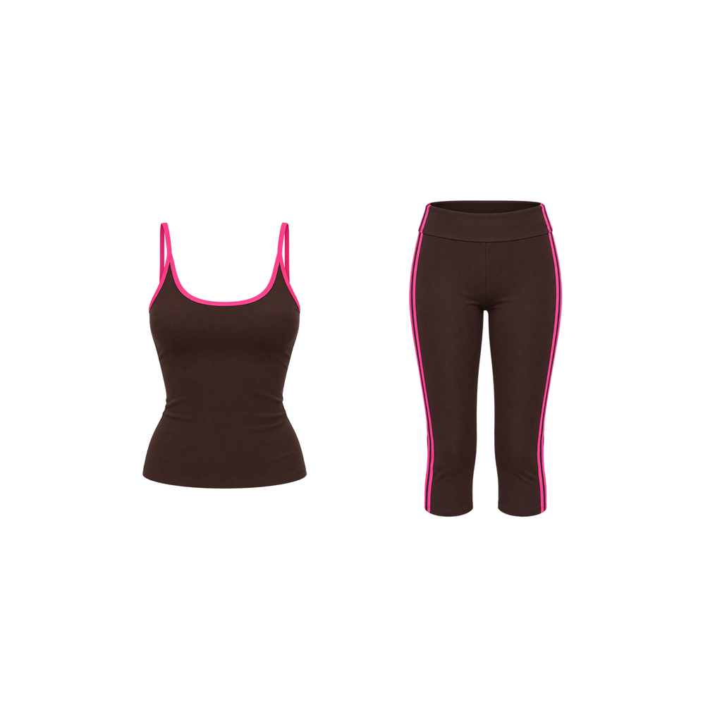 Side-Stripe Foldover Capris