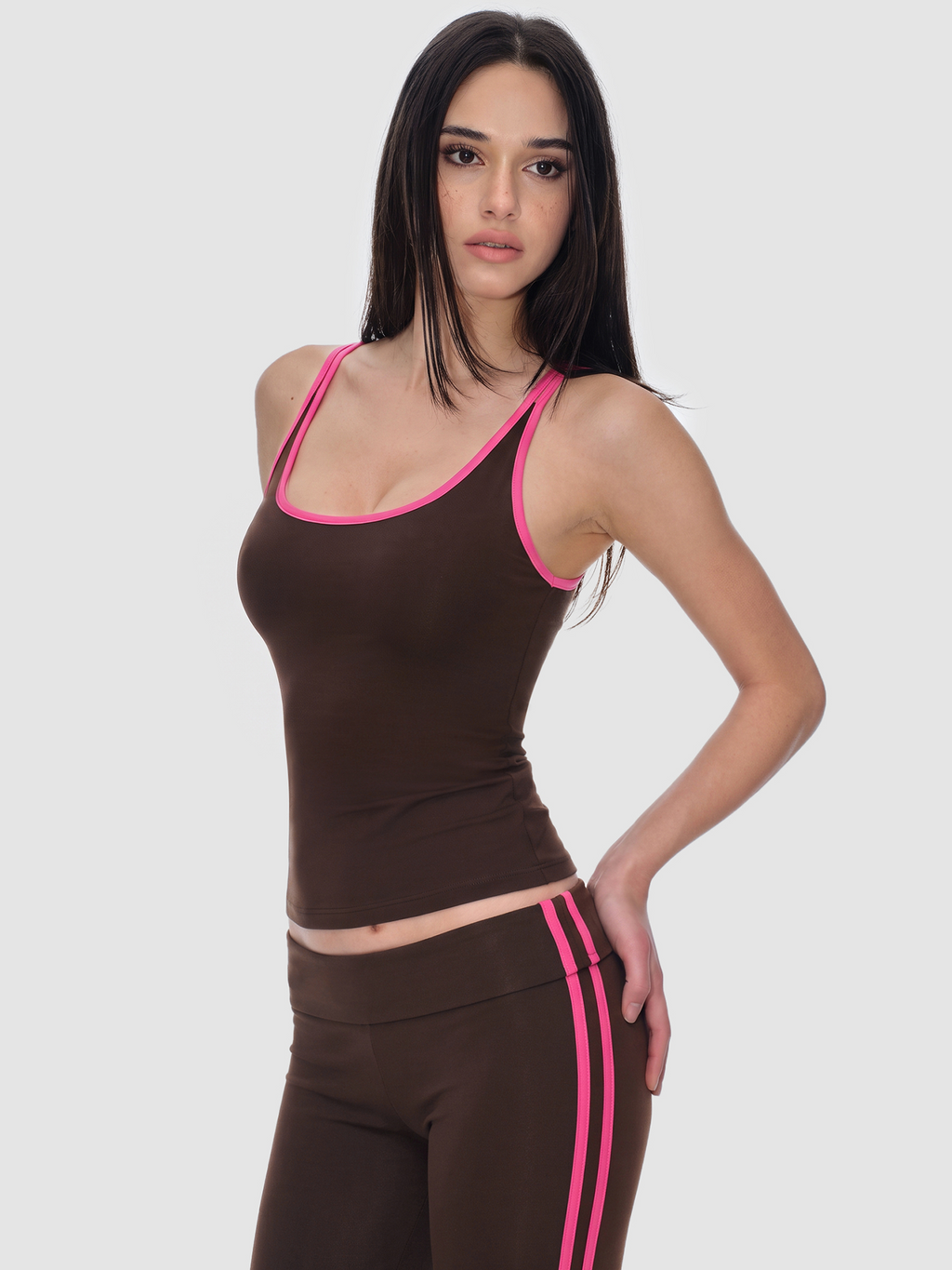 Side-Stripe Foldover Capris