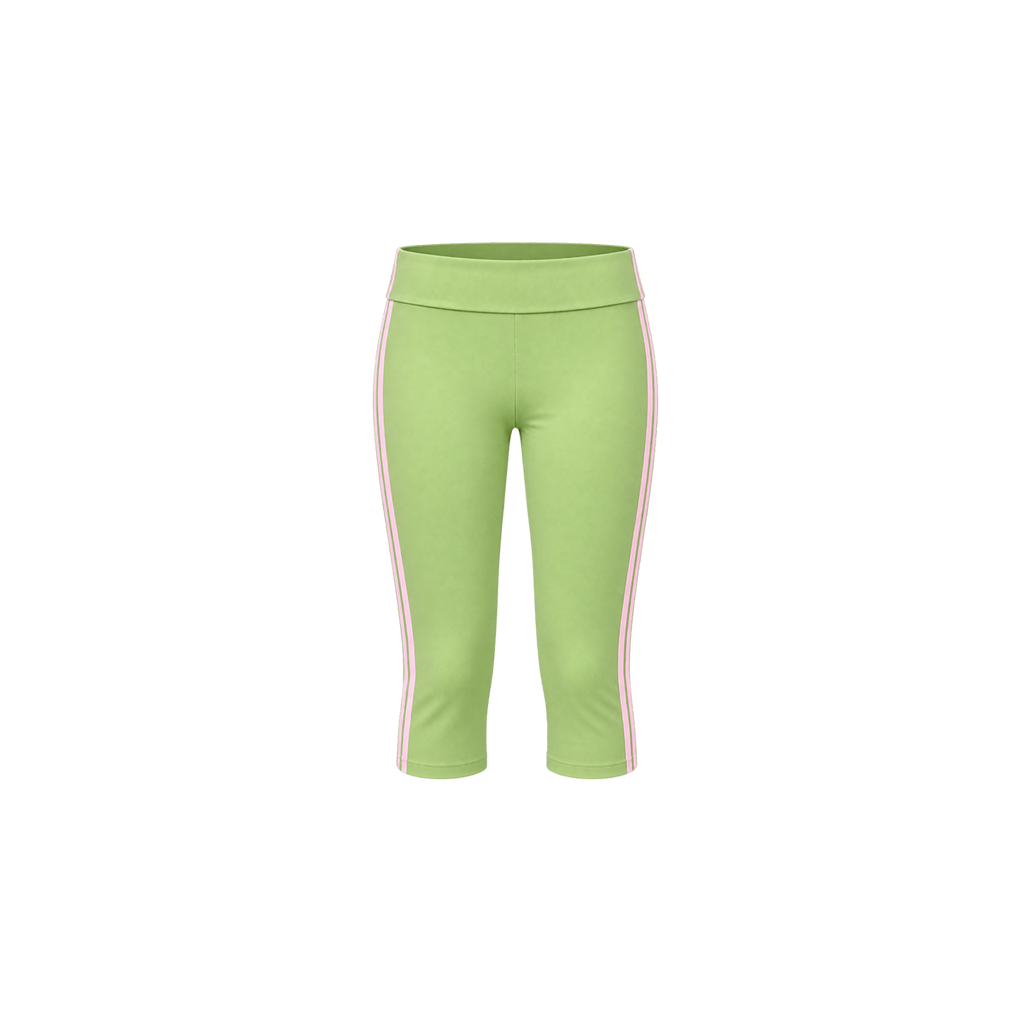 Side-Stripe Foldover Capris